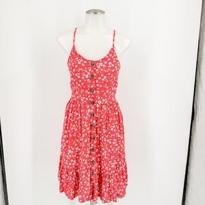Jopra Red Sleeveless Spaghetti Strap Dress